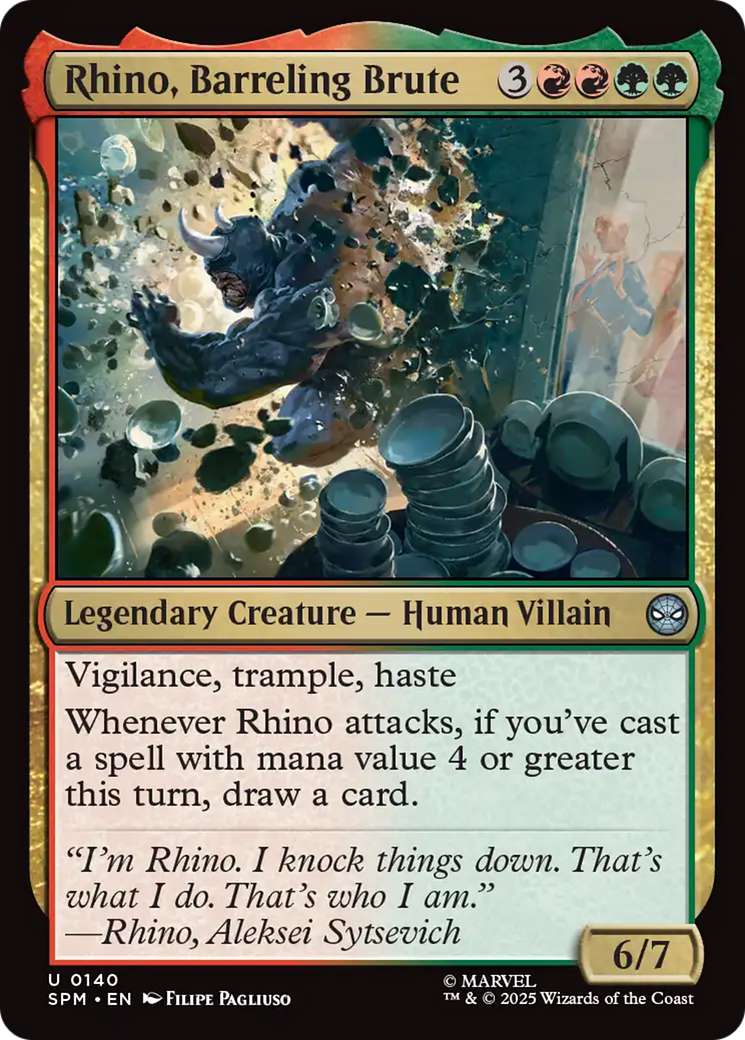 Rhino, Barreling Brute [Marvel's Spider-Man] - Magic: The Gathering - Card Brawlers | Quebec | Canada |
