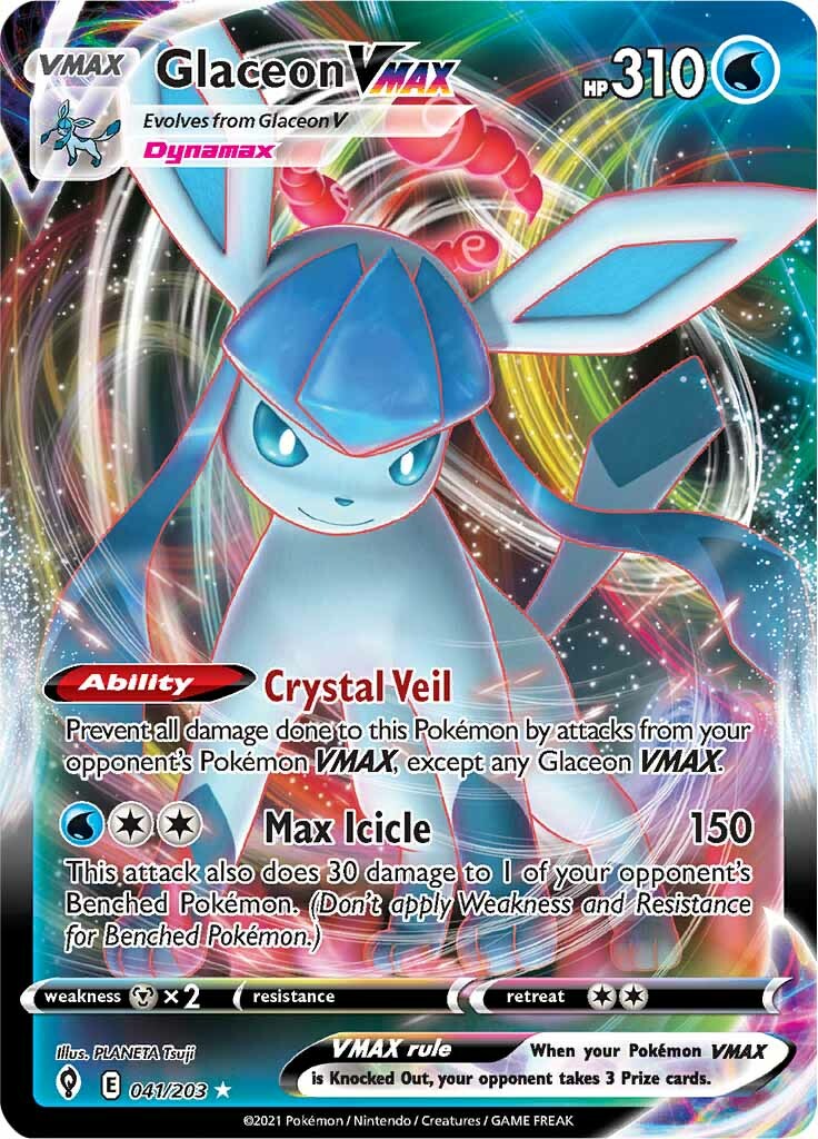 Glaceon VMAX (041/203) [Sword & Shield: Evolving Skies] - Pokémon - Card Brawlers | Quebec | Canada |