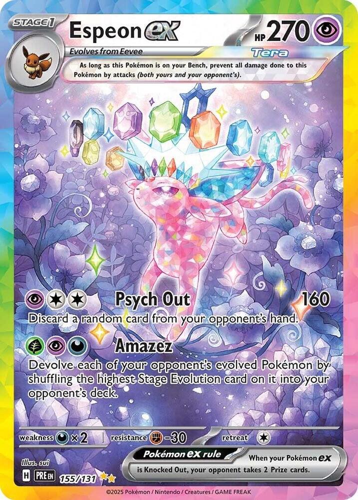 Espeon ex (155/131) [Scarlet & Violet: Prismatic Evolutions] - Pokémon - Card Brawlers | Quebec | Canada |