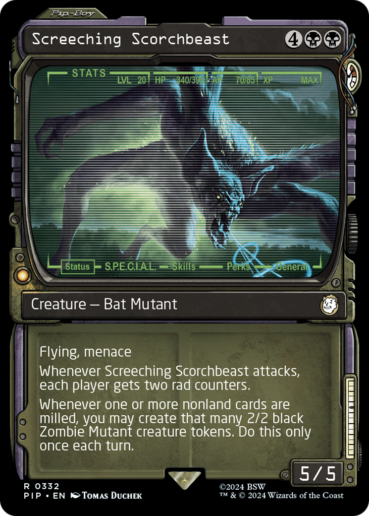 Screeching Scorchbeast (Showcase) [Fallout] - Magic: The Gathering - Card Brawlers | Quebec | Canada |