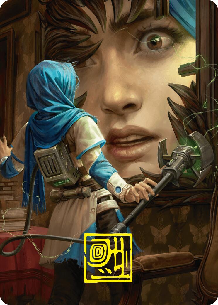Reality Is Mine to Control Art Card (Gold-Stamped Signature) [Duskmourn: House of Horror Art Series] - Magic: The Gathering - Card Brawlers | Quebec | Canada |
