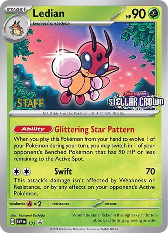 Ledian (133) (Staff Promo) [Scarlet & Violet: Black Star Promos] - Pokémon - Card Brawlers | Quebec | Canada |