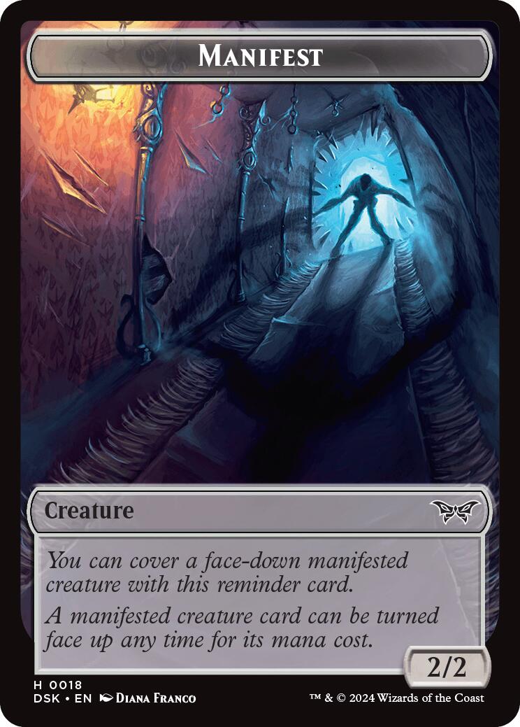 Gremlin // Manifest Double-Sided Token [Duskmourn: House of Horror Tokens] - Magic: The Gathering - Card Brawlers | Quebec | Canada |