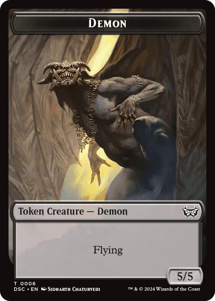 Demon // Bird Double-Sided Token [Duskmourn: House of Horror Commander Tokens] - Magic: The Gathering - Card Brawlers | Quebec | Canada |