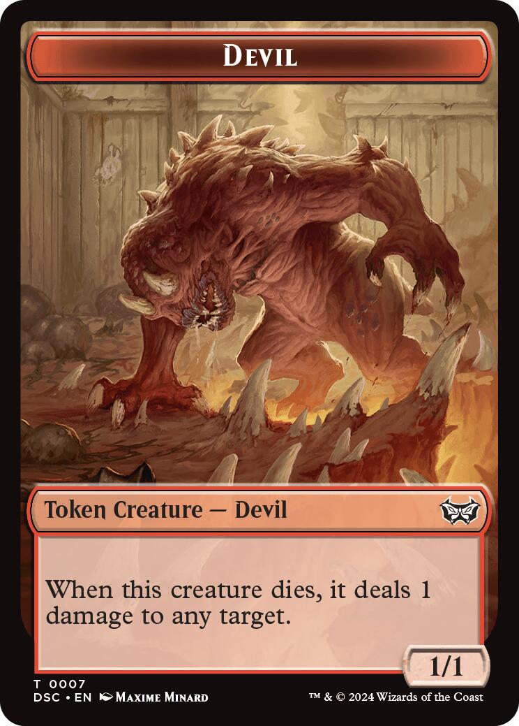 Devil // Scarecrow Double-Sided Token [Duskmourn: House of Horror Commander Tokens] - Magic: The Gathering - Card Brawlers | Quebec | Canada |