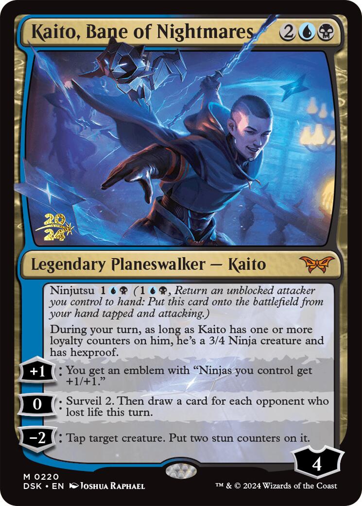 Kaito, Bane of Nightmares [Duskmourn: House of Horror Prerelease Promos] - Magic: The Gathering - Card Brawlers | Quebec | Canada |