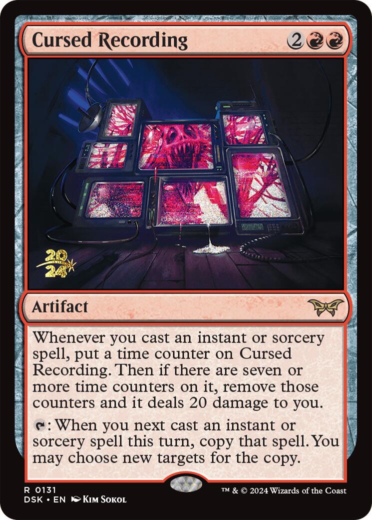 Cursed Recording (0131) [Duskmourn: House of Horror Prerelease Promos] - Magic: The Gathering - Card Brawlers | Quebec | Canada |