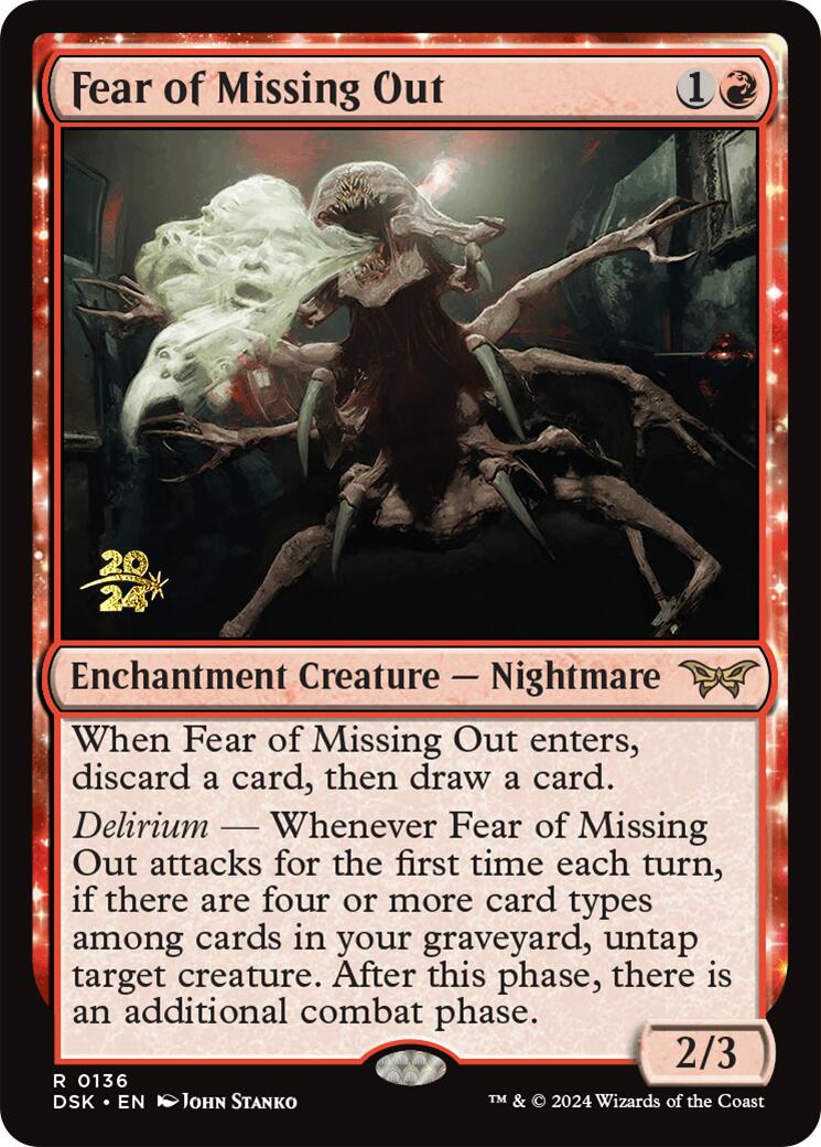 Fear of Missing Out [Duskmourn: House of Horror Prerelease Promos] - Magic: The Gathering - Card Brawlers | Quebec | Canada |