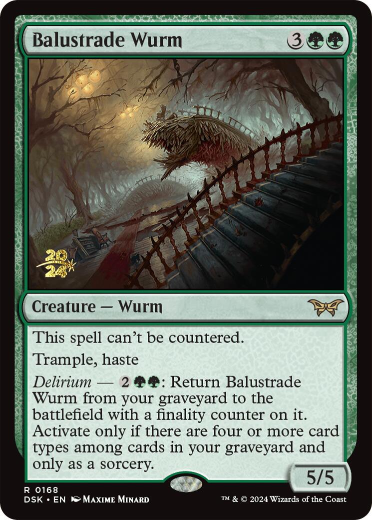 Balustrade Wurm [Duskmourn: House of Horror Prerelease Promos] - Magic: The Gathering - Card Brawlers | Quebec | Canada |
