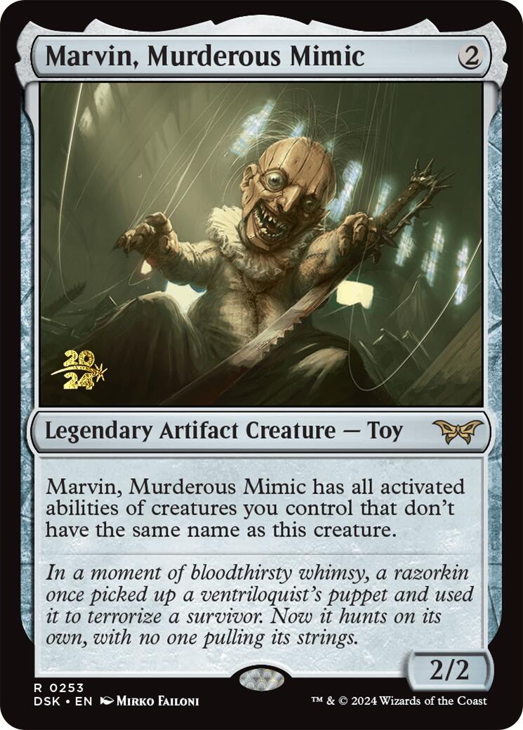 Marvin, Murderous Mimic [Duskmourn: House of Horror Prerelease Promos] - Magic: The Gathering - Card Brawlers | Quebec | Canada |