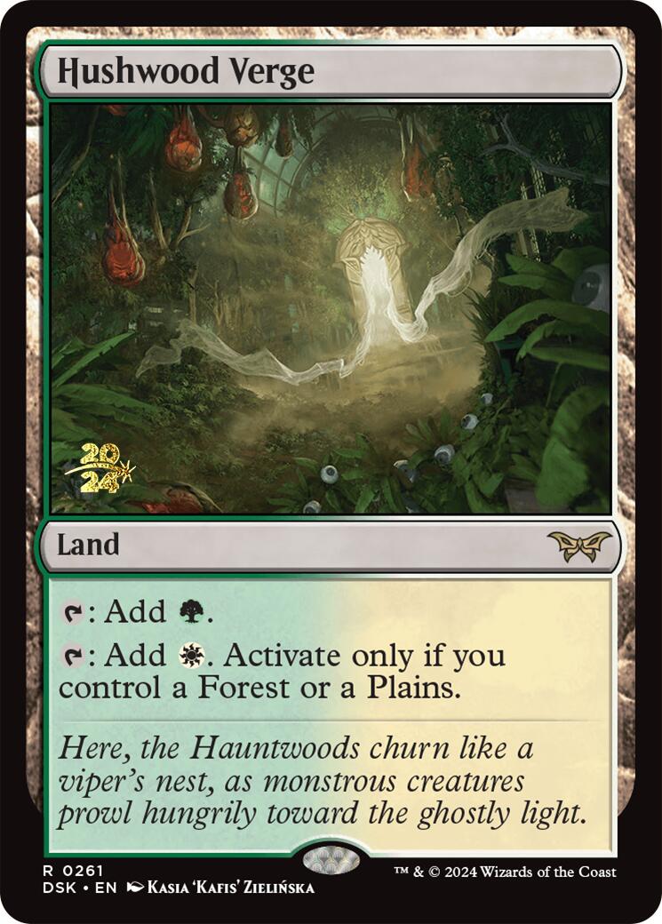 Hushwood Verge [Duskmourn: House of Horror Prerelease Promos] - Magic: The Gathering - Card Brawlers | Quebec | Canada |