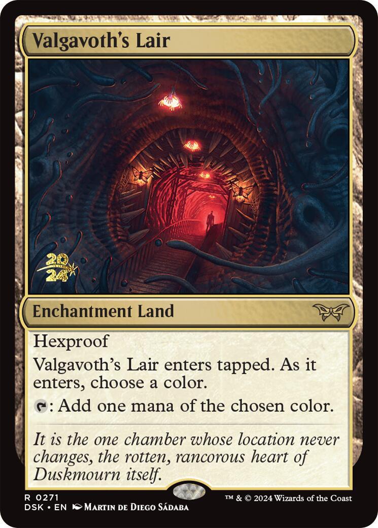 Valgavoth's Lair [Duskmourn: House of Horror Prerelease Promos] - Magic: The Gathering - Card Brawlers | Quebec | Canada |