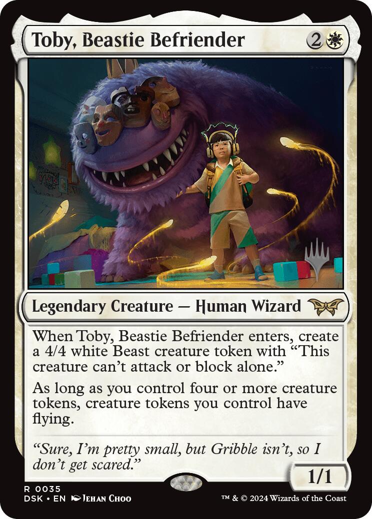 Toby, Beastie Befriender (Promo Pack) [Duskmourn: House of Horror Promos] - Magic: The Gathering - Card Brawlers | Quebec | Canada |