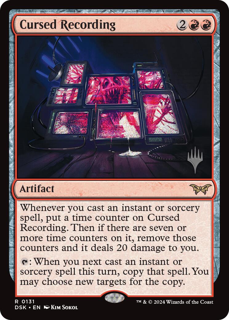Cursed Recording (0131) (Promo Pack) [Duskmourn: House of Horror Promos] - Magic: The Gathering - Card Brawlers | Quebec | Canada |