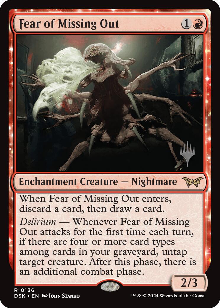 Fear of Missing Out (Promo Pack) [Duskmourn: House of Horror Promos] - Magic: The Gathering - Card Brawlers | Quebec | Canada |