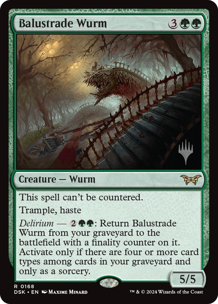 Balustrade Wurm (Promo Pack) [Duskmourn: House of Horror Promos] - Magic: The Gathering - Card Brawlers | Quebec | Canada |