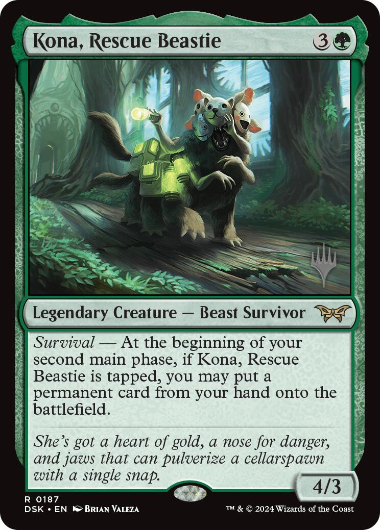 Kona, Rescue Beastie (0187) (Promo Pack) [Duskmourn: House of Horror Promos] - Magic: The Gathering - Card Brawlers | Quebec | Canada |