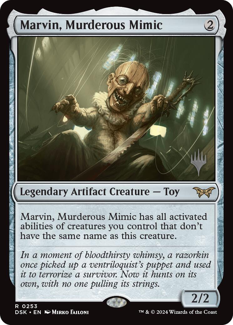 Marvin, Murderous Mimic (Promo Pack) [Duskmourn: House of Horror Promos] - Magic: The Gathering - Card Brawlers | Quebec | Canada |