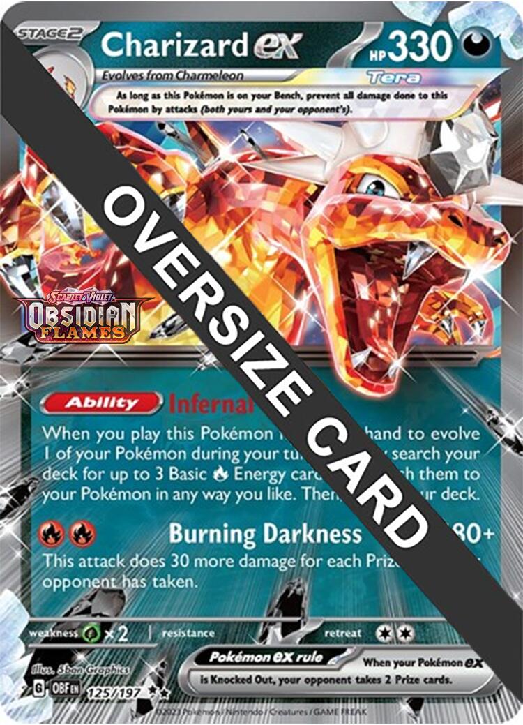 Charizard ex (125/197 - Jumbo Card) [Scarlet & Violet: Obsidian Flames] - Pokémon - Card Brawlers | Quebec | Canada |