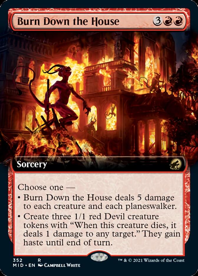 Burn Down the House (Extended Art) [Innistrad: Midnight Hunt] - Magic: The Gathering - Card Brawlers | Quebec | Canada |