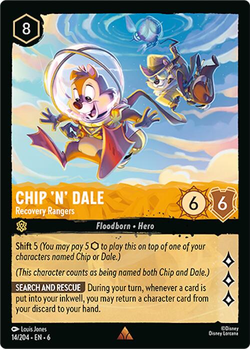 Chip 'n' Dale - Recovery Rangers (14/204) [Azurite Sea] - Disney - Card Brawlers | Quebec | Canada |