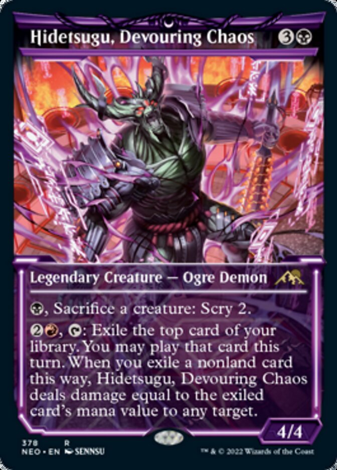 Hidetsugu, Devouring Chaos (Showcase Soft Glow) [Kamigawa: Neon Dynasty] - Magic: The Gathering - Card Brawlers | Quebec | Canada |