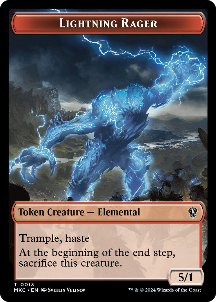 Gold // Lightning Rager Double-Sided Token [Murders at Karlov Manor Commander Tokens] - Magic: The Gathering - Card Brawlers | Quebec | Canada |