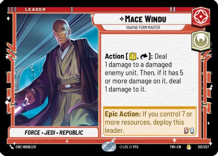 Mace Windu - Vaapad Form Master (013/257) (013/257) [Twilight of the Republic] - Fantasy Flight Games - Card Brawlers | Quebec | Canada |
