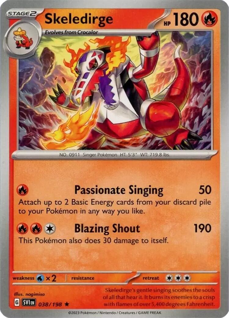 Skeledirge (038/198) (Theme Deck Exclusive) [Scarlet & Violet: Base Set] - Pokémon - Card Brawlers | Quebec | Canada |