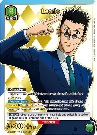 Leorio (092) (SR*) (UE02BT/HTR-1-092) - UE02BT HUNTER X HUNTER Foil - UE02BT: HUNTER X HUNTER - Card Brawlers | Quebec | Canada |