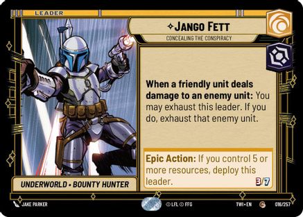 Jango Fett - Concealing the Conspiracy (016/257) (016/257) [Twilight of the Republic] - Fantasy Flight Games - Card Brawlers | Quebec | Canada |