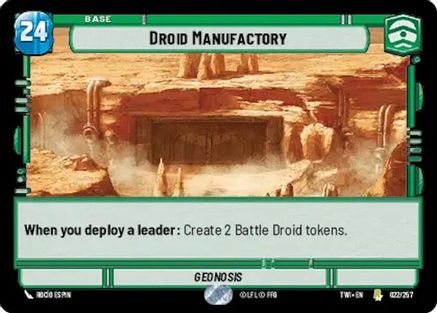 Droid Manufactory (022/257) (022/257) [Twilight of the Republic] - Fantasy Flight Games - Card Brawlers | Quebec | Canada |