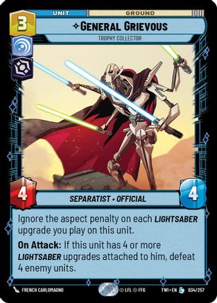 General Grievous - Trophy Collector (034/257) (034/257) [Twilight of the Republic] - Fantasy Flight Games - Card Brawlers | Quebec | Canada |