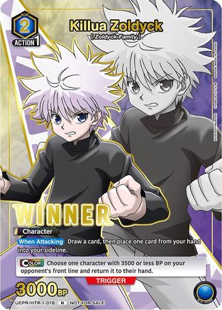 Killua Zoldyck (018) (Winner) (UEPR/HTR-1-018) - Union Arena Promotion Cards Foil - Union Arena Promotion Cards - Card Brawlers | Quebec | Canada |