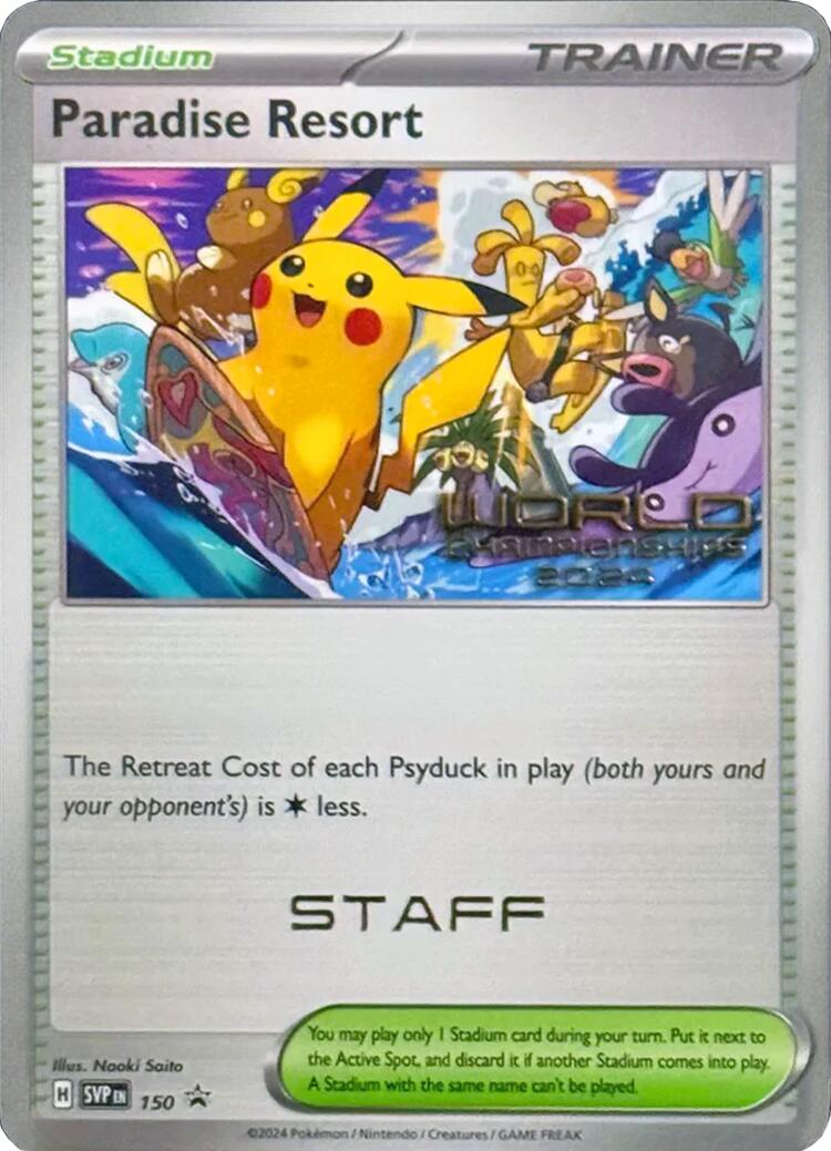 Paradise Resort (150) (World Championships 2024) (Staff) [Scarlet & Violet: Black Star Promos] - Pokémon - Card Brawlers | Quebec | Canada |