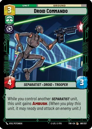 Droid Commando (081/257) (081/257) [Twilight of the Republic] - Fantasy Flight Games - Card Brawlers | Quebec | Canada |