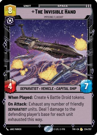 The Invisible Hand - Imposing Flagship (234/257) (234/257) [Twilight of the Republic] - Fantasy Flight Games - Card Brawlers | Quebec | Canada |