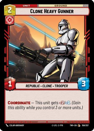 Clone Heavy Gunner (158/257) (158/257) [Twilight of the Republic] - Fantasy Flight Games - Card Brawlers | Quebec | Canada |