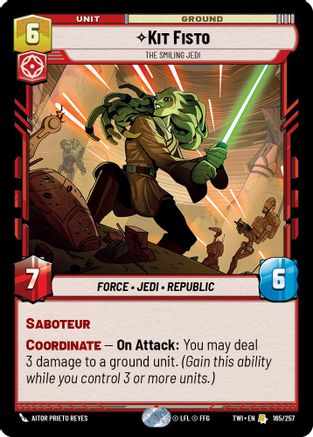 Kit Fisto - The Smiling Jedi (165/257) (165/257) [Twilight of the Republic] - Fantasy Flight Games - Card Brawlers | Quebec | Canada |