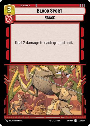 Blood Sport (173/257) (173/257) [Twilight of the Republic] - Fantasy Flight Games - Card Brawlers | Quebec | Canada |