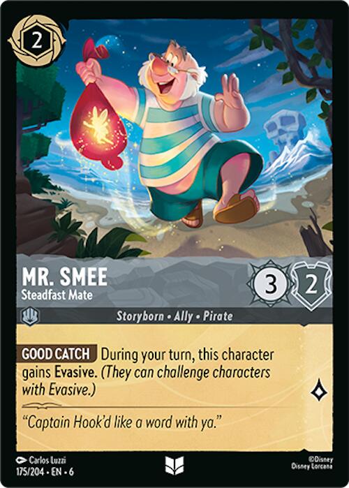 Mr. Smee - Steadfast Mate (175/204) [Azurite Sea] - Disney - Card Brawlers | Quebec | Canada |
