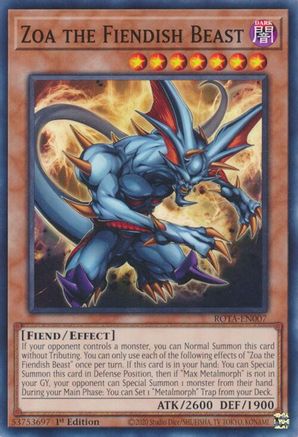 Zoa the Fiendish Beast [ROTA-EN007] Common - Yu-Gi-Oh! - Card Brawlers | Quebec | Canada |