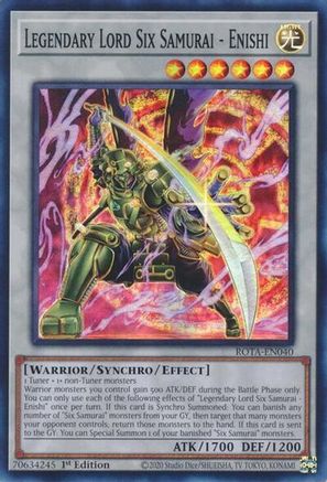 Legendary Lord Six Samurai - Enishi [ROTA-EN040] Super Rare - Yu-Gi-Oh! - Card Brawlers | Quebec | Canada |
