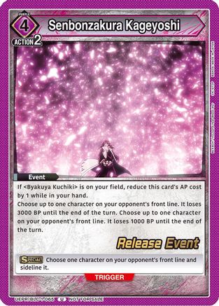 Senbonzakura Kageyoshi (UEPR/BLC-1-065) - UE01BT BLEACH ThousandYear Blood War Release Event Cards - UE01BT: BLEACH: Thousand-Year Blood War Release Event Cards - Card Brawlers | Quebec | Canada |