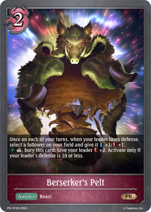 Berserker's Pelt (PR-161EN) [Shadowverse: Evolve Bundles] - Bushiroad - Card Brawlers | Quebec | Canada |