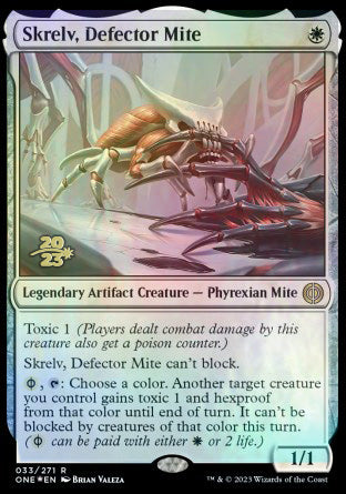 Skrelv, Defector Mite [Phyrexia: All Will Be One Prerelease Promos] - Magic: The Gathering - Card Brawlers | Quebec | Canada |