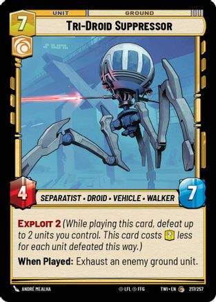 Tri-Droid Suppressor (217/257) (217/257) [Twilight of the Republic] - Fantasy Flight Games - Card Brawlers | Quebec | Canada |
