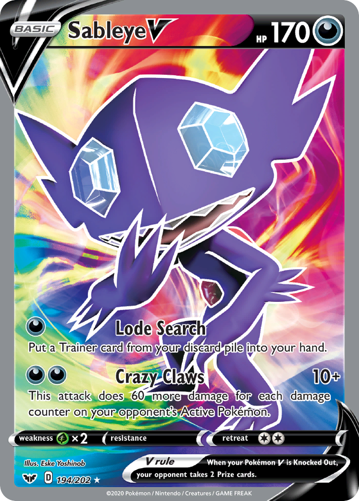 Sableye V (194/202) [Sword & Shield: Base Set] - Pokémon - Card Brawlers | Quebec | Canada |