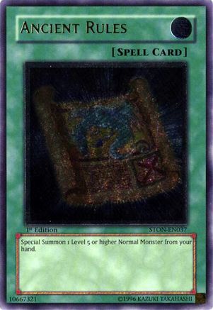 Ancient Rules [STON-EN037] Ultimate Rare - Yu-Gi-Oh! - Card Brawlers | Quebec | Canada |