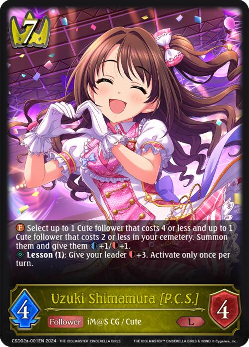 Uzuki Shimamura [P.C.S.] (CSD02a-001EN) [THE IDOLM@STER CINDERELLA GIRLS] - Bushiroad - Card Brawlers | Quebec | Canada |